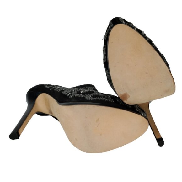 Fendi Embellished Suede Platform Ankle Booties - Picture 5 of 7